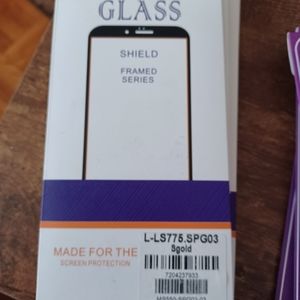 Tempered glass shield framed series LG Stylo gold